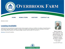 Tablet Screenshot of overbrookfarm.com